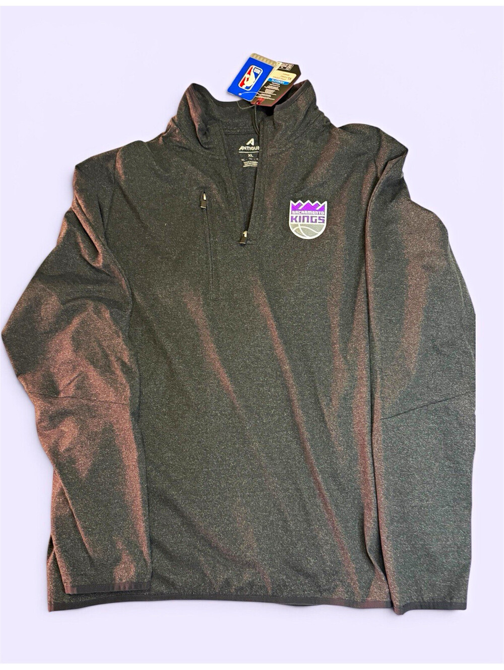 Antigua Sacramento Kings NBA Gray 1/4 Zip Pullover Jacket Men’s XL